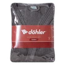 Roupão Masculino Quimono Dohler Manga 3/4 Grafite Tamanho M Roupão Masculino Quimono Dohler Manga 3/4 Grafite Tamanho M