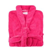 Roupão Microfibra Camesa Frio Inverno Quentinho Adulto Feminino Masculino Com Bolso e Cinto Pink G