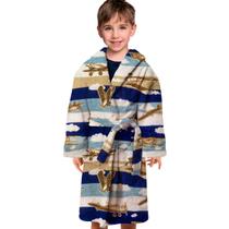 Roupão Microfibra Camesa Infantil Inverno Masculino Feminino Hobby Térmico Robe Frio Original