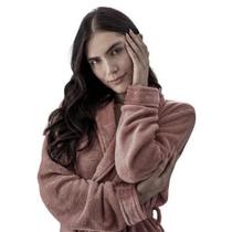 Roupão Microfibra Gola Texturizada Sofisticata G Atlântica