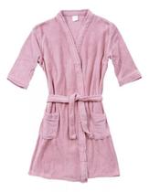 Roupão Microfibra Kimono Sofisticata Veludo Rosa Veludo G - Atlantica
