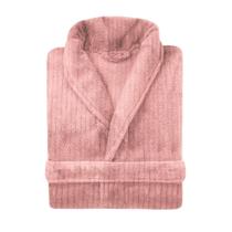 Roupão Microfibra Luxo Cores Unissex Riscado 240 Gr/M² Pequenos ao Plus Size Com Bolso e Faixa