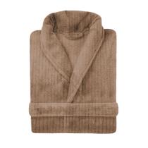 Roupão Microfibra Luxo Cores Unissex Riscado 240 Gr/M² Pequenos ao Plus Size Com Bolso e Faixa