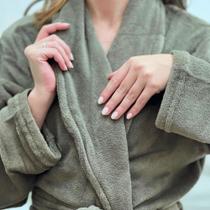 Roupão Microfibra Plush Adulto Unissex Frio Inverno Super Macio Com Bolso Várias Cores