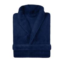 Roupão Microfibra Stripe Canelado Tamanho Médio e Plus Size