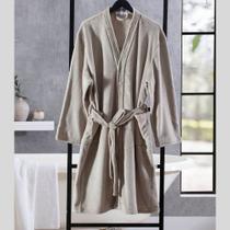 Roupão Microfira Jolitex tam M cor CINZA