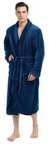 Roupão NY Threads Luxo Plush de Fleece para Homens Marinho G-GG Roupão NY Threads Luxo Plush de Fleece para Homens Marinho G-GG