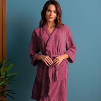 Roupão Plush Microfibra Kimono Unissex Feminino e Masculino Cereja Atlântica - Emcompre Roupão Plush Microfibra Kimono Unissex Feminino e Masculino Cereja Atlântica - Emcompre