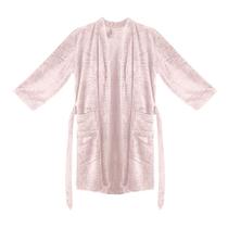 Roupão Plush Tweed M Rosa Tule - Hedrons Roupão Plush Tweed M Rosa Tule - Hedrons