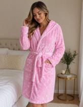 Roupão Robe Feminino Fleece Quentinho Peluciado Inverno Manga Longa Frio Quente Magia Mix Com Bolso Roupão Robe Feminino Fleece Quentinho Peluciado Inverno Manga Longa Frio Quente Magia Mix Com Bolso