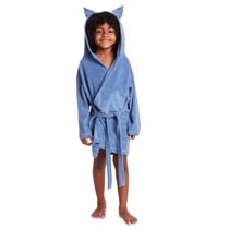 Roupão Tip Top Infantil Menino Dragãozinho Com Capuz Azul - Azul Roupão Tip Top Infantil Menino Dragãozinho Com Capuz Azul - Azul