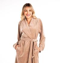 Roupãolongo Vairelli Susi Bege Tamanho Gg