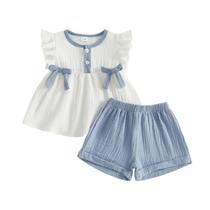Roupas Amnnchya Toddler Girl, roupa de verão de 12 a 18 meses, azul marinho Roupas Amnnchya Toddler Girl, roupa de verão de 12 a 18 meses, azul marinho