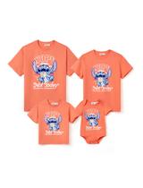 Roupas combinando Camisas de algodão Disney Stitch Family para crianças de 6 a 7 anos