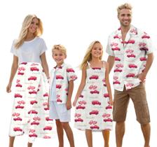 Roupas combinando Cromoncent Hawaiian Family Dad Son Red Roupas combinando Cromoncent Hawaiian Family Dad Son Red
