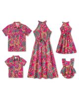 Roupas combinando PATPAT Mommy and Me Tropical Floral Print