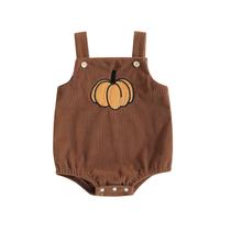 Roupas de bebê JLKGICF Halloween Romper Pumpkin Knitted 0-3M