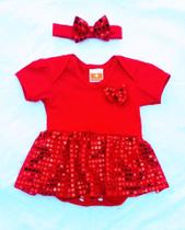 Roupas De Bebe Vestido Body Menina Raquel com Tiara