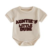 Roupas de bebê XRTBMN Aunties Little Dude Summer Romper Boy