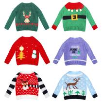 Roupas de boneca Christmas Elf, 6 peças de suéter para boneca de 11-12 polegadas