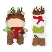 Roupas de boneca KIYEREE, conjunto de roupas fofas de veado de 17 cm