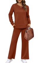 Roupas de duas peças XIEERDUO para mulheres, conjuntos de lounge Caramel M Roupas de duas peças XIEERDUO para mulheres, conjuntos de lounge Caramel M