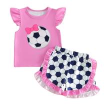 Roupas de futebol para meninas para crianças mlpeerw Soccer Bordado 12-18M Roupas de futebol para meninas para crianças mlpeerw Soccer Bordado 12-18M