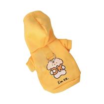 Roupas De Outono E Inverno Para Gatos E Cães, Hoodie De Seda De Leite Com Estampa De Cachorro, Com