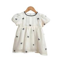 Roupas De Verão Para Meninas, Body Infantil Com Laço E Manga Bufante, Vestido De Princesa De Roupas De Verão Para Meninas, Body Infantil Com Laço E Manga Bufante, Vestido De Princesa De