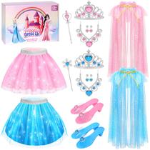 Roupas de vestir Princess Up TSDATOWR para meninas e crianças pequenas com acessórios