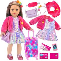 Roupas e acessórios para bonecas K.T. Fancy 18 polegadas American
