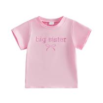 Roupas GOOCHEER Big Sister Little Sister Romper rosa 5-6Y
