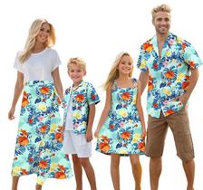 Roupas havaianas combinando Cromoncent Dad & Son Luau Beach Roupas havaianas combinando Cromoncent Dad & Son Luau Beach