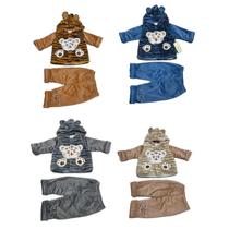 Roupas infantis/conjunto de três peças de algodão fino para bebê/inverno macacão de bebê casaco de flanela acolchoado grosso. 0 e 2 anos