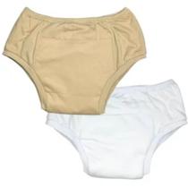 Roupas Íntima Geriátrica Segura Escapes Urina Marrom /Branco Roupas Íntima Geriátrica Segura Escapes Urina Marrom /Branco