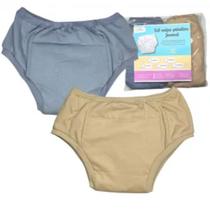 Roupas Íntima Geriátrica Segura Escapes Urina Marrom / Cinza