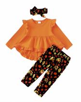 Roupas Kucnuzki Toddler Baby Girl 3T-4T Roupa de Ação de Graças Roupas Kucnuzki Toddler Baby Girl 3T-4T Roupa de Ação de Graças