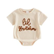 Roupas: macacão TwoPumpkin Baby Boy Little Brother de 3 a 6 meses Roupas: macacão TwoPumpkin Baby Boy Little Brother de 3 a 6 meses