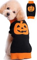 Roupas para animais de estimação BOBIBI Suéter de abóbora de Halloween para cães e gatos Roupas para animais de estimação BOBIBI Suéter de abóbora de Halloween para cães e gatos
