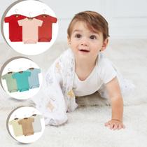 Roupas para bebe kit bodies com 03 peças com fechamento botão de pressão body