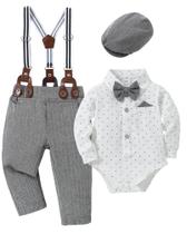 Roupas para bebês e meninos YALLET Gentleman Outfits 0-18M com chapéu