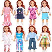 Roupas para Boneca WONDOLL 18 polegadas 8 Conjuntos Roupas para Boneca WONDOLL 18 polegadas 8 Conjuntos