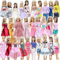 Roupas Para Bonecas 5 Conjuntos Sortidos - Compatível com as Marcas Barbie e Frozen