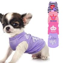 Roupas para cães Camisa de verão Chihuahua para cadelas pequenas Roupas para cães Camisa de verão Chihuahua para cadelas pequenas