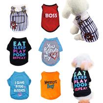 Roupas para cães, pacote com 6 camisetas de verão KATOLK para cães pequenos e meninos