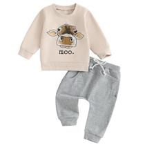 Roupas Pudcoco Toddler Baby Fall Farm Animal Outfit 2-3T