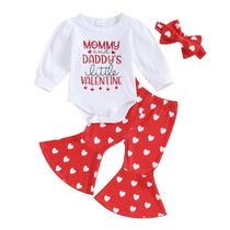 Roupas Twopumpkin My First Valentines Day Baby Girl 0-3M