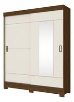 Roupeiro 02 Portas Deslizantes Castanho HP/Off White - Briz