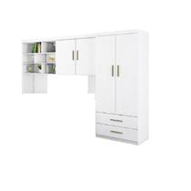 Roupeiro 2 Portas e 2 Gavetas + Módulo Aéreo Chiara 2 Portas c/ Nicho - Bela Móveis Roupeiro 2 Portas e 2 Gavetas + Módulo Aéreo Chiara 2 Portas c/ Nicho - Bela Móveis