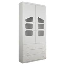 Roupeiro 2 Portas Módulo Armário Algodão Doce 100% MDF Branco - Bela Móveis Roupeiro 2 Portas Módulo Armário Algodão Doce 100% MDF Branco - Bela Móveis